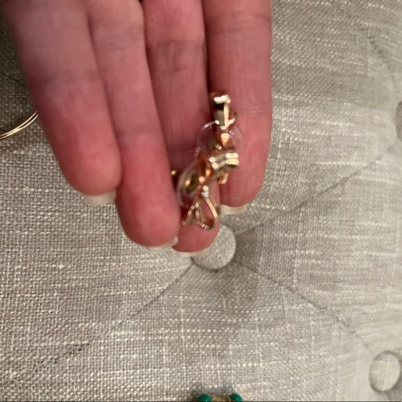 Kate spade rose gold bow earrings and bangle - Picture 2 of 4